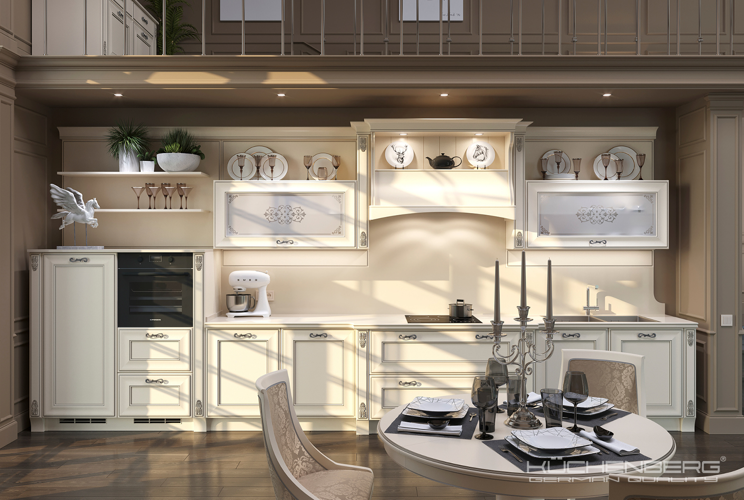 Кухня неоклассика дизайн белая